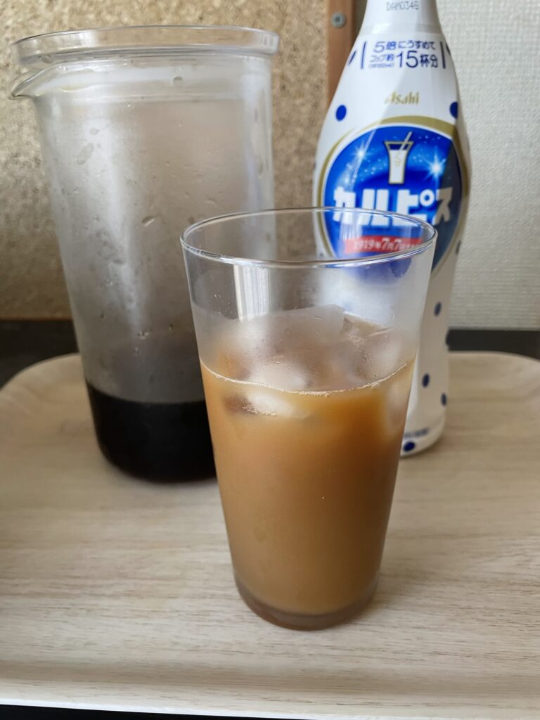 【カルピスコーヒー】おいしい作り方をコーヒーブロガーが解説【実飲レビュー】